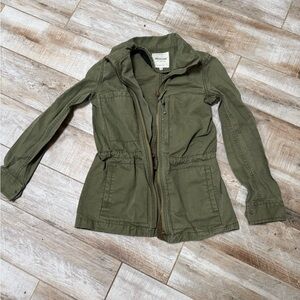 Madewell Olive Green Khaki Denim Jacket